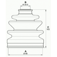 SJK7025.00 OPEN PARTS Комплект пылника, приводной вал