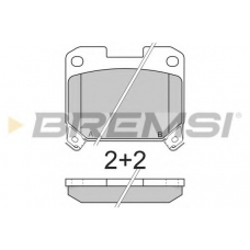 BP2741 BREMSI Комплект тормозных колодок, дисковый тормоз