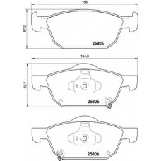 P 28 076 BREMBO Комплект тормозных колодок, дисковый тормоз