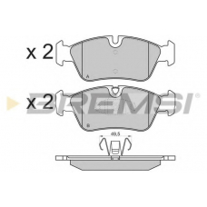 BP3193 BREMSI Комплект тормозных колодок, дисковый тормоз