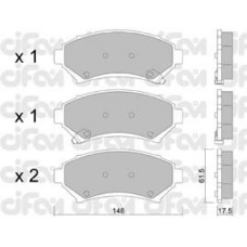 822-696-0 CIFAM Комплект тормозных колодок, дисковый тормоз