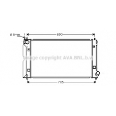 TOA2403 AVA Радиатор, охлаждение двигателя