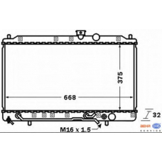 8MK 376 770-001 HELLA Радиатор, охлаждение двигателя