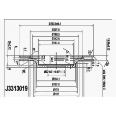 J3313019 NIPPARTS Тормозной диск