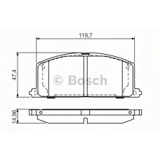 0 986 495 042 BOSCH Комплект тормозных колодок, дисковый тормоз