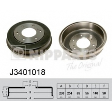 J3401018 NIPPARTS Тормозной барабан