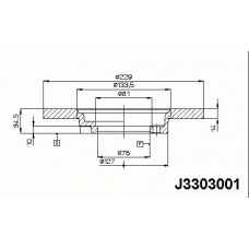 J3303001 NIPPARTS Тормозной диск