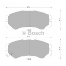 0 986 505 961 BOSCH Комплект тормозных колодок, дисковый тормоз