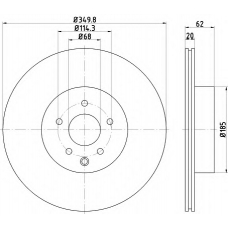 MDC2640 MINTEX Тормозной диск