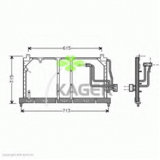 94-5253 KAGER Конденсатор, кондиционер