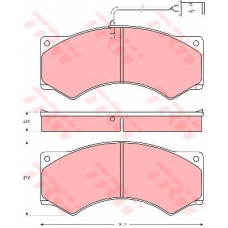GDB5055 TRW Комплект тормозных колодок, дисковый тормоз