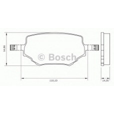 0 986 BB0 160 BOSCH Комплект тормозных колодок, дисковый тормоз