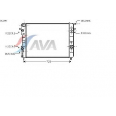 OL2247 AVA Радиатор, охлаждение двигателя