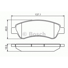 0 986 495 254 BOSCH Комплект тормозных колодок, дисковый тормоз