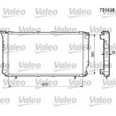 731438 VALEO Радиатор, охлаждение двигателя