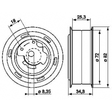 VKM 11021 SKF Натяжной ролик, ремень грм