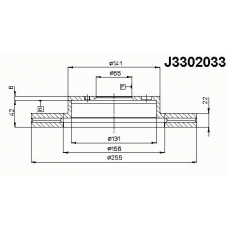 J3302033 NIPPARTS Тормозной диск