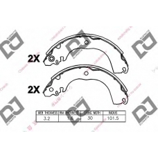 BS1130 DJ PARTS Комплект тормозных колодок