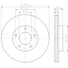 8DD 355 110-881 HELLA Тормозной диск