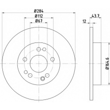 8DD 355 100-931 HELLA PAGID Тормозной диск