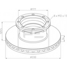 016.670-00A PE Automotive Тормозной диск