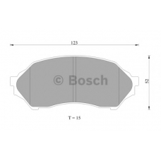 0 986 AB2 653 BOSCH Комплект тормозных колодок, дисковый тормоз