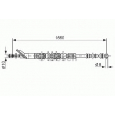 1 987 477 411 BOSCH Трос, стояночная тормозная система