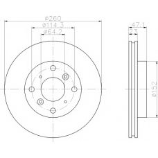 8DD 355 104-981 HELLA PAGID Тормозной диск