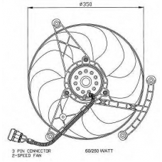 47064 NRF Вентилятор, охлаждение двигателя