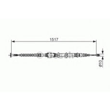 1 987 477 382 BOSCH Трос, стояночная тормозная система