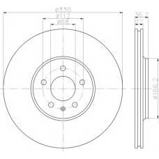 8DD 355 113-971 HELLA PAGID Тормозной диск