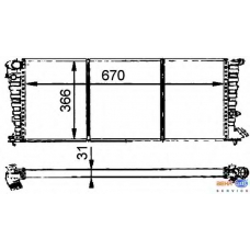 8MK 376 715-521 HELLA Радиатор, охлаждение двигателя