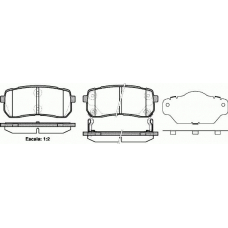 P13883.02 WOKING Комплект тормозных колодок, дисковый тормоз