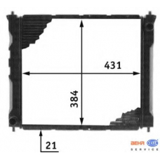 8MK 376 707-091 HELLA Радиатор, охлаждение двигателя