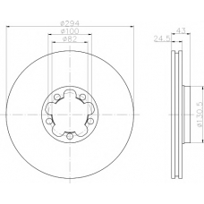 8DD 355 107-311 HELLA PAGID Тормозной диск