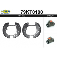 79KT0100 ICER Комплект тормозных колодок