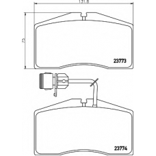 8DB 355 018-491 HELLA Комплект тормозных колодок, дисковый тормоз