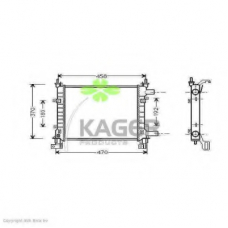 31-0354 KAGER Радиатор, охлаждение двигателя
