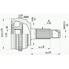 CVJ5510.10 OPEN PARTS Шарнирный комплект, приводной вал