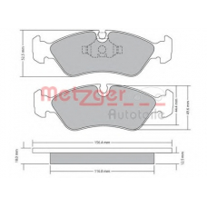 1170252 METZGER Комплект тормозных колодок, дисковый тормоз
