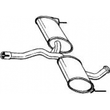200-731 BOSAL Средний глушитель выхлопных газов