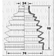 BCB6041 BORG & BECK Пыльник, приводной вал