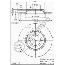 08.2461.10 BREMBO Тормозной диск