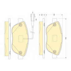 6118294 GIRLING Комплект тормозных колодок, дисковый тормоз