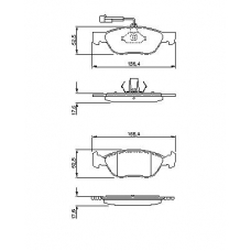 0 986 424 510 BOSCH Комплект тормозных колодок, дисковый тормоз