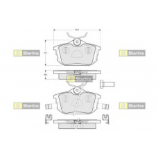 BD S830P STARLINE Комплект тормозных колодок, дисковый тормоз