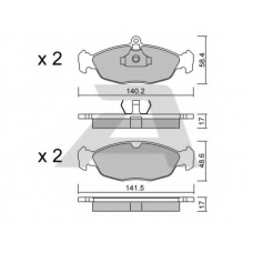 BPOP-1003 AISIN Комплект тормозных колодок, дисковый тормоз