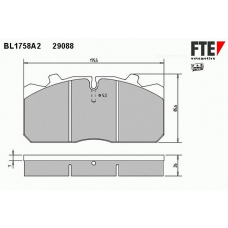 BL1758A2 FTE Комплект тормозных колодок, дисковый тормоз