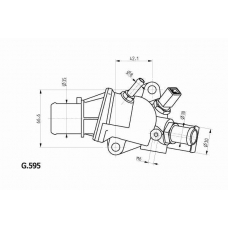 G.595.88 BEHR Термостат, охлаждающая жидкость