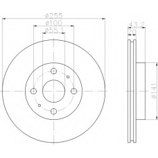 8DD 355 108-881 HELLA Тормозной диск